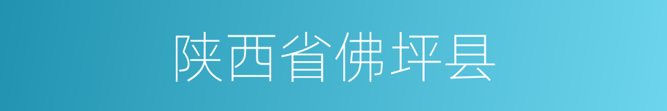 陕西省佛坪县的同义词