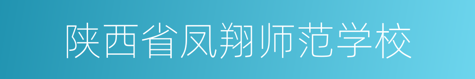 陕西省凤翔师范学校的同义词