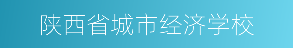 陕西省城市经济学校的同义词