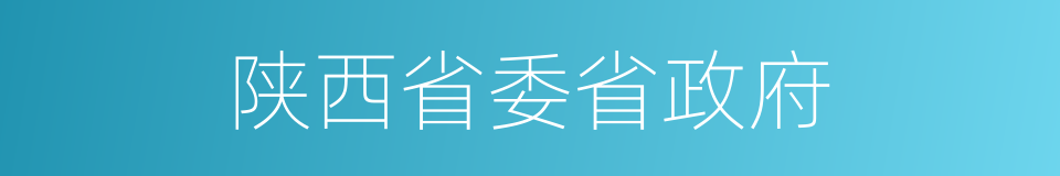 陕西省委省政府的同义词