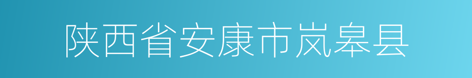 陕西省安康市岚皋县的同义词