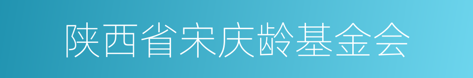 陕西省宋庆龄基金会的同义词