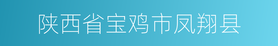 陕西省宝鸡市凤翔县的同义词