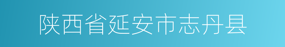 陕西省延安市志丹县的同义词