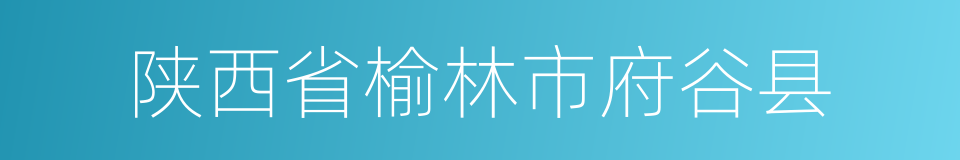 陕西省榆林市府谷县的同义词