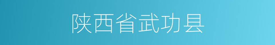 陕西省武功县的同义词