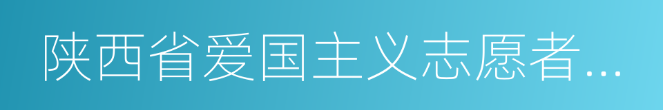 陕西省爱国主义志愿者协会的同义词