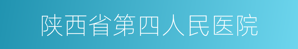 陕西省第四人民医院的同义词