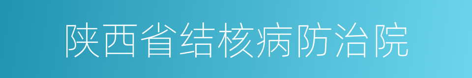 陕西省结核病防治院的同义词