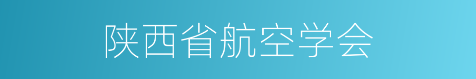 陕西省航空学会的同义词