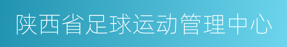 陕西省足球运动管理中心的同义词