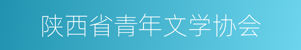 陕西省青年文学协会的同义词