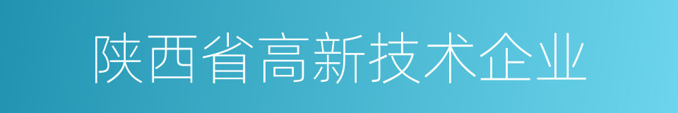 陕西省高新技术企业的同义词