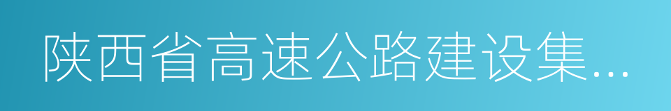 陕西省高速公路建设集团公司的同义词