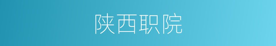 陕西职院的同义词