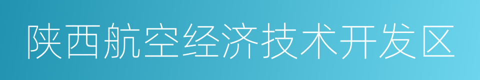 陕西航空经济技术开发区的同义词