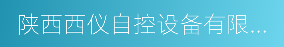 陕西西仪自控设备有限公司的同义词
