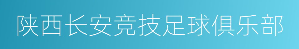 陕西长安竞技足球俱乐部的同义词