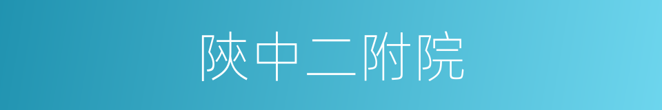 陝中二附院的同義詞