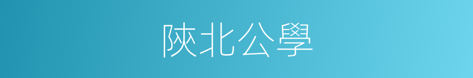 陝北公學的同義詞