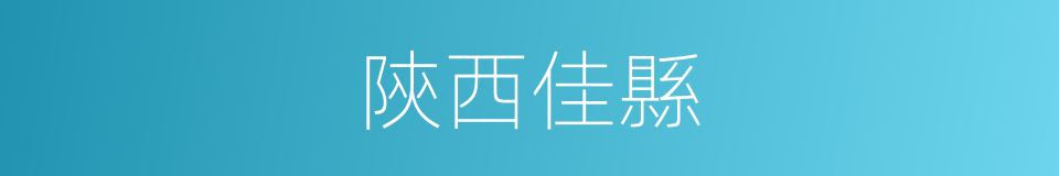 陝西佳縣的同義詞