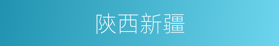 陝西新疆的同義詞