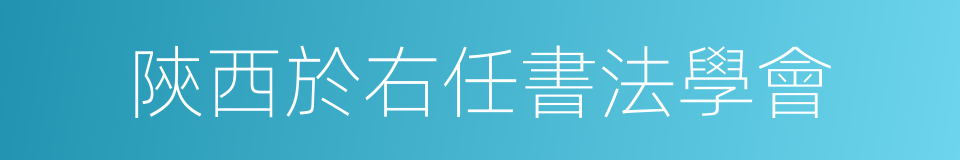 陝西於右任書法學會的同義詞