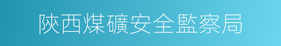 陝西煤礦安全監察局的同義詞