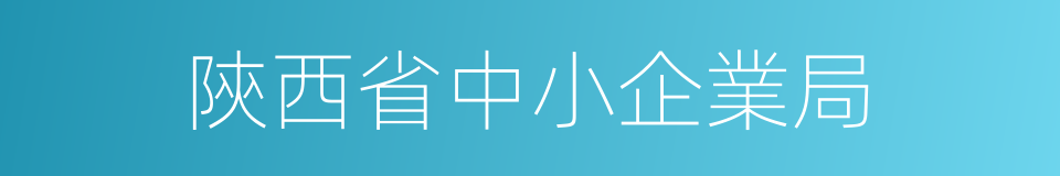 陝西省中小企業局的同義詞