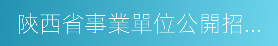 陝西省事業單位公開招聘工作人員實施辦法的同義詞