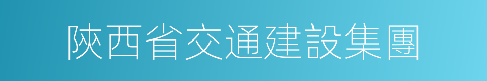 陝西省交通建設集團的同義詞