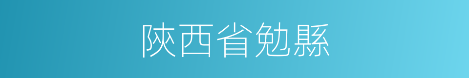 陝西省勉縣的同義詞