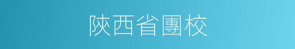 陝西省團校的同義詞