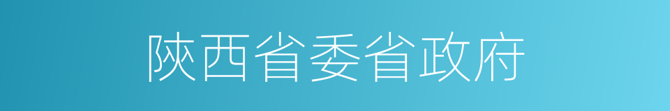 陝西省委省政府的同義詞