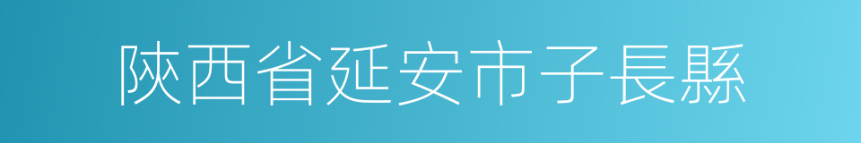 陝西省延安市子長縣的同義詞