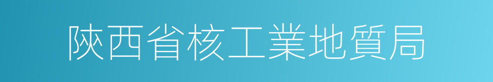 陝西省核工業地質局的同義詞