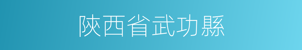 陝西省武功縣的同義詞