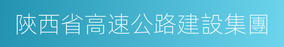 陝西省高速公路建設集團的同義詞