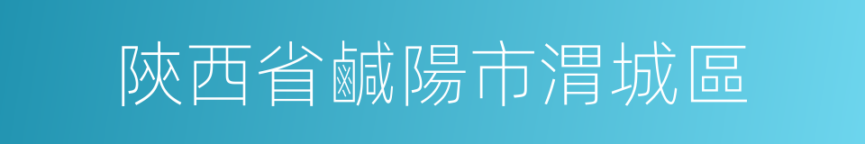 陝西省鹹陽市渭城區的同義詞