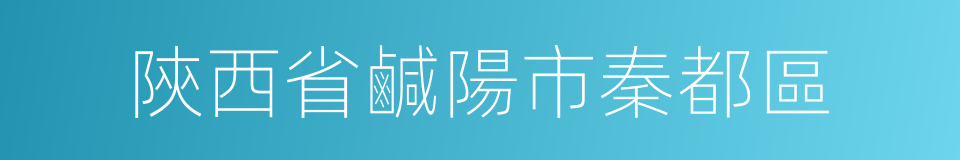 陝西省鹹陽市秦都區的同義詞