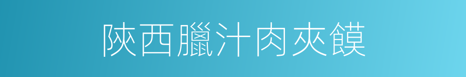 陝西臘汁肉夾饃的同義詞