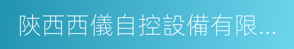 陝西西儀自控設備有限公司的同義詞