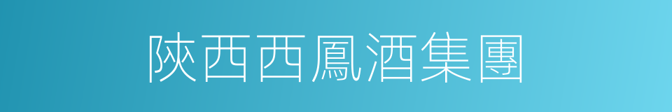 陝西西鳳酒集團的同義詞