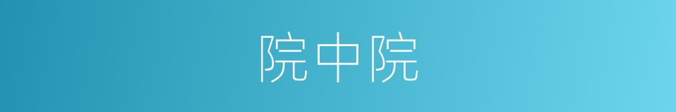 院中院的同义词