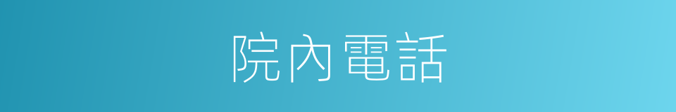 院內電話的同義詞