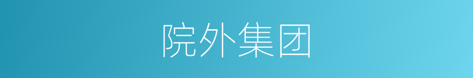 院外集团的同义词