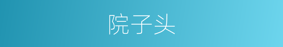 院子头的同义词