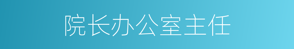 院长办公室主任的同义词