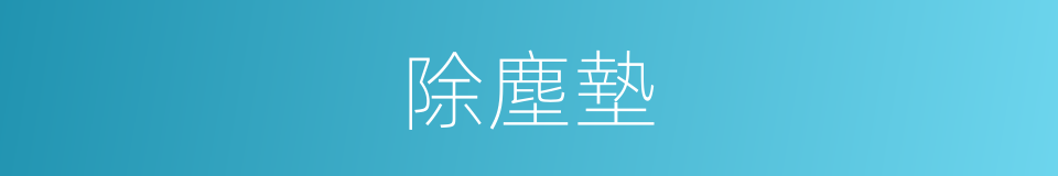 除塵墊的同義詞