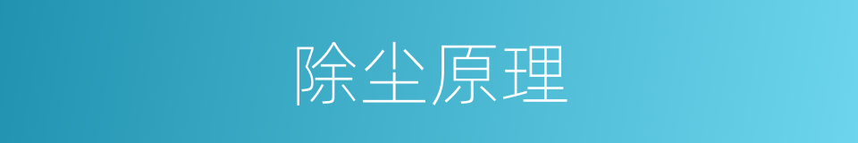 除尘原理的同义词